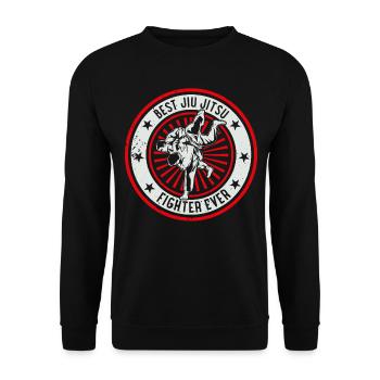 Jiu Jitsu fighting - Best Jiu Jitsu Fighter ever - Unisex Sweatshirt - black - Front - Alina (178cm) & Michal (187cm)