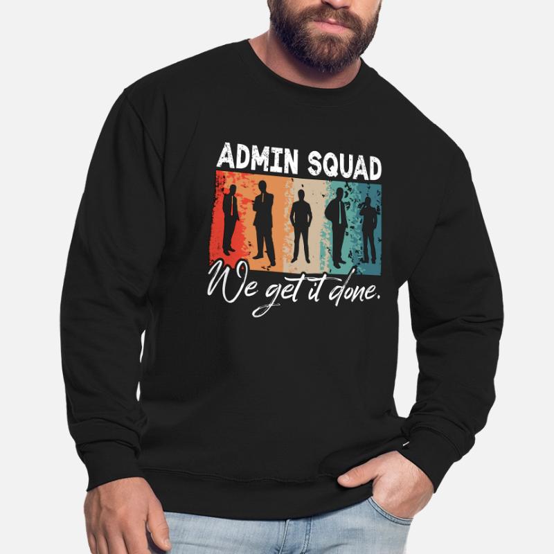 Admin Assistant Admin Squad We Get Retro Secretary Sweat-shirt Unisexe