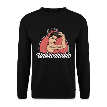 Admin Assistant Unbreakable Secretary Office Job - Unisex Sweatshirt - black - Front - Alina (178cm) & Michal (187cm)