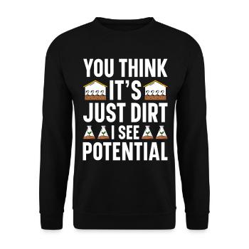 Soil Scientist Agricultural Scientist - Unisex Sweatshirt - black - Front - Alina (178cm) & Michal (187cm)