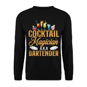 Bartender Mixologist Cocktail - Unisex Pullover - Schwarz - Vorne - Alina (178cm) & Michal (187cm)
