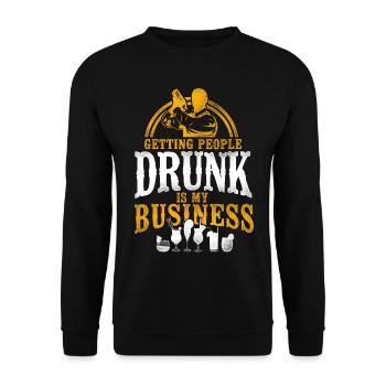 Bartender Mixologist Getting - Unisex Sweatshirt - black - Front - Alina (178cm) & Michal (187cm)
