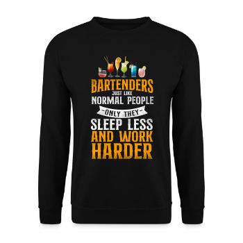 Bartender Mixologist Bartenders - Unisex Pullover - Schwarz - Vorne - Alina (178cm) & Michal (187cm)