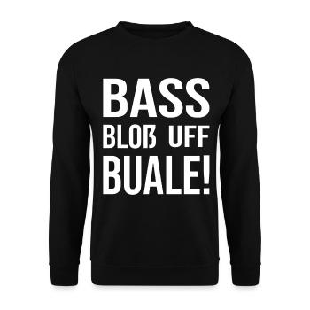 Chemise en dialecte souabe Basse nue sur Bua - Sweat-shirt Unisexe - noir - Devant - Alina (178cm) & Michal (187cm)