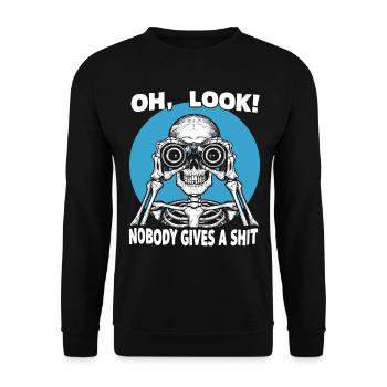 Drôle de design de squelette - Sweat-shirt Unisexe - noir - Devant - Alina (178cm) & Michal (187cm)
