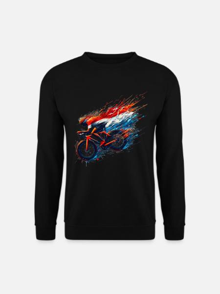 Radtrikot Dutch Pride Holländische Flagge - Unisex Pullover - Schwarz
