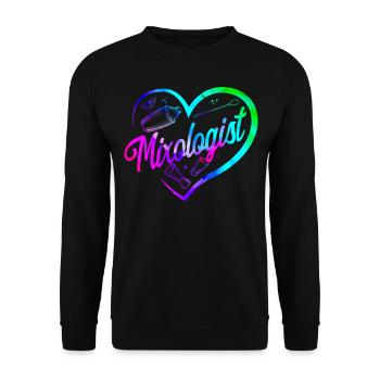 Bartender Mixologist Heart - Unisex Sweatshirt - black - Front - Alina (178cm) & Michal (187cm)