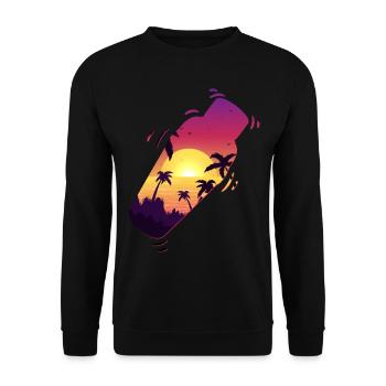 Bartender Mixologist Shaker Sunset - Unisex Sweatshirt - black - Front - Alina (178cm) & Michal (187cm)