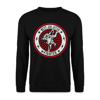 Best Jiu Jitsu Fighter - Jiu Jitsu martial arts - Unisex Sweatshirt - black - Front - Alina (178cm) & Michal (187cm)