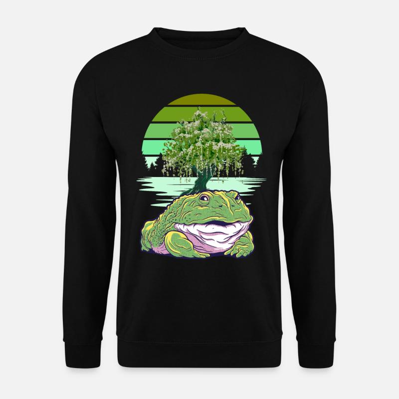 Frosch Frösche Kröte Kröten - Unisex Pullover - Schwarz