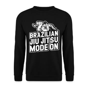 Brazilian Jiu Jitsu Mode On - Funny Brazilian Jiu - Unisex Sweatshirt - black - Front - Alina (178cm) & Michal (187cm)