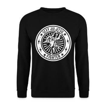 Funny Brazilian Jiu Jitsu - Sexy Jiu Jitsu Fighter - Unisex Sweatshirt - black - Front - Alina (178cm) & Michal (187cm)