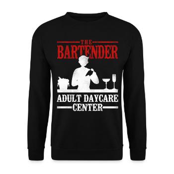 Bartender Mixologist The Bartender - Unisex Sweatshirt - black - Front - Alina (178cm) & Michal (187cm)