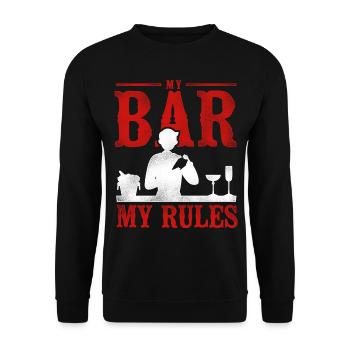 Bartender Mixologist My Bar My - Unisex Sweatshirt - black - Front - Alina (178cm) & Michal (187cm)