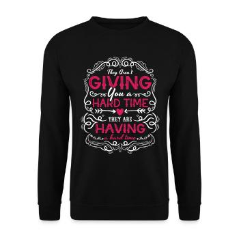 School Counselor They Aren't Giving Therapist - Unisex Sweatshirt - black - Front - Alina (178cm) & Michal (187cm)