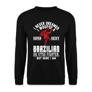 Super sexy Brazilian Jiu Jitsu Fighter - Jiu Jitsu - Unisex Sweatshirt - black - Front - Alina (178cm) & Michal (187cm)