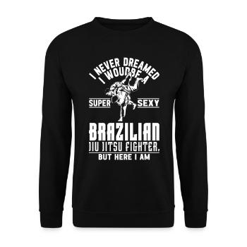 Jiu Jitsu Arts Martiaux - Jiu Brésilien super sexy - Sweat-shirt Unisexe - noir - Devant - Alina (178cm) & Michal (187cm)