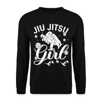 Brazilian Jiu Jitsu Girl - Jiu Jitsu Girl - Unisex Sweatshirt - black - Front - Alina (178cm) & Michal (187cm)