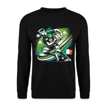 Fan de rugby irlandais - Sweat-shirt Unisexe - noir - Devant - Alina (178cm) & Michal (187cm)
