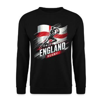 Pride of England Rugby - Unisex Sweatshirt - black - Front - Alina (178cm) & Michal (187cm)
