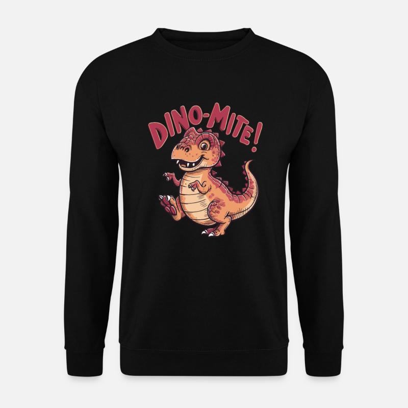 Dino mit lustiges Kinder Design - Unisex Pullover - Schwarz