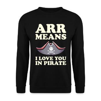Pirate Skull Buccaneer Pirate Ship - Unisex Sweatshirt - black - Front - Alina (178cm) & Michal (187cm)