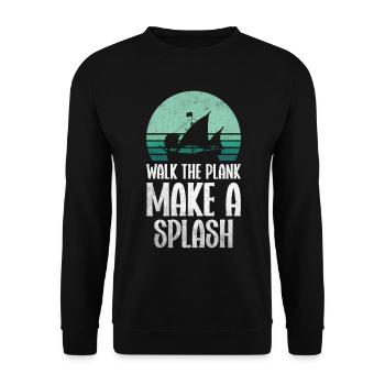 Pirate Skull Buccaneer Pirate Ship - Unisex Sweatshirt - black - Front - Alina (178cm) & Michal (187cm)