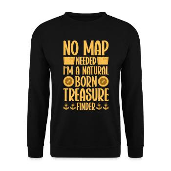 Pirate Skull Buccaneer Pirate Ship - Unisex Sweatshirt - black - Front - Alina (178cm) & Michal (187cm)