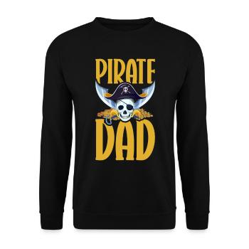 Pirate Skull Buccaneer Pirate Ship - Unisex Sweatshirt - black - Front - Alina (178cm) & Michal (187cm)