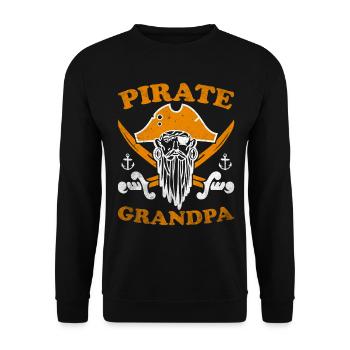 Pirate Skull Buccaneer Pirate Ship - Unisex Sweatshirt - black - Front - Alina (178cm) & Michal (187cm)
