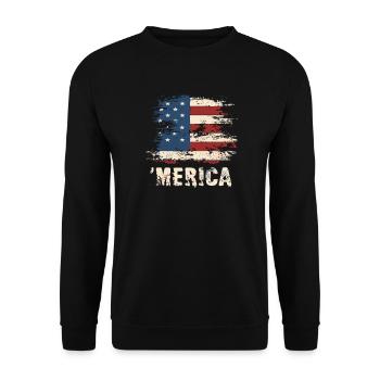 'Merica United States American Independence Day - Sweat-shirt Unisexe - noir - Devant - Alina (178cm) & Michal (187cm)