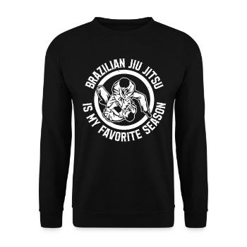 Brazilian Jiu Jitsu Is My Favorite Season - Brazil - Unisex Pullover - Schwarz - Vorne - Alina (178cm) & Michal (187cm)