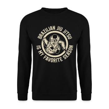 Brazilian Jiu Jitsu - Brazilian Jiu Jitsu Is My Fa - Unisex Sweatshirt - black - Front - Alina (178cm) & Michal (187cm)