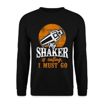 Bartender Mixologist My Shaker Is - Unisex Sweatshirt - black - Front - Alina (178cm) & Michal (187cm)