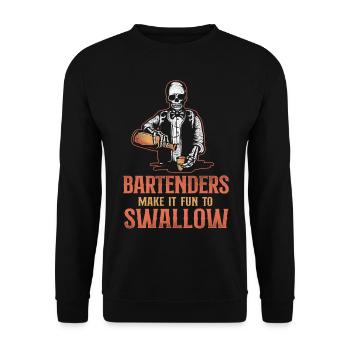 Bartender Mixologist Bartenders - Unisex Pullover - Schwarz - Vorne - Alina (178cm) & Michal (187cm)
