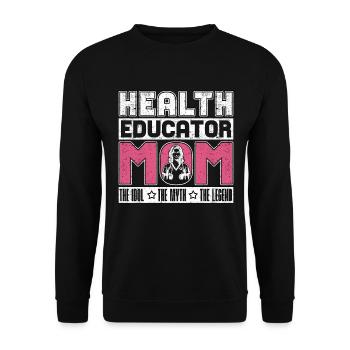 Éducatrice en santé Maman L’idole Le mythe Soins de santé - Sweat-shirt Unisexe - noir - Devant - Alina (178cm) & Michal (187cm)