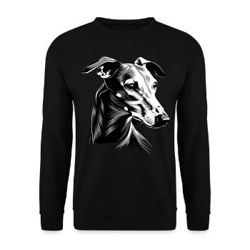 Greyhound Dog Lover Hunting Dog Love Greyhound - Unisex Sweatshirt - black - Front - Alina (178cm) & Michal (187cm)
