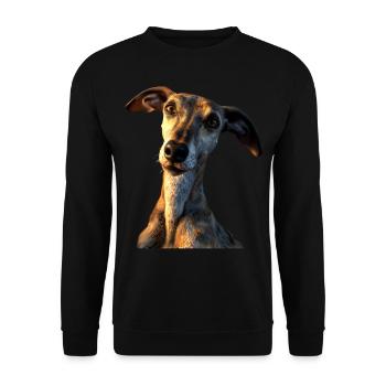 Greyhound Dog Lover Hunting Dog Love Greyhound - Unisex Sweatshirt - black - Front - Alina (178cm) & Michal (187cm)