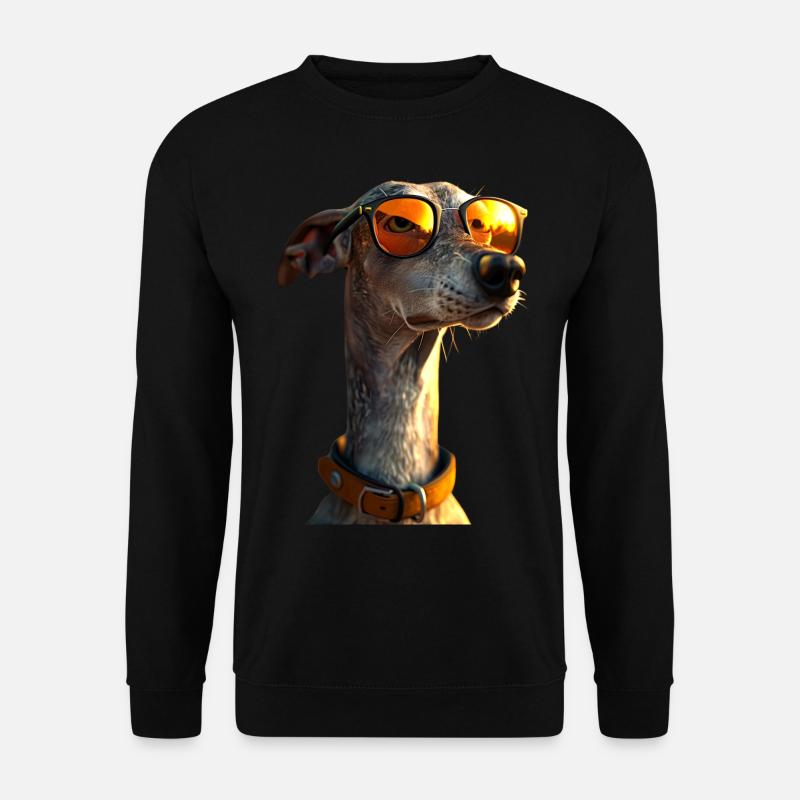 Windhund Hundeliebhaber Jagdhund Liebe Greyhound - Unisex Pullover - Schwarz