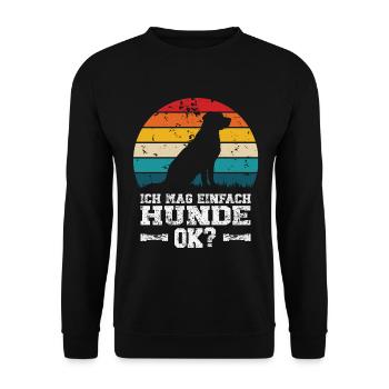 I like dogs - Unisex Sweatshirt - black - Front - Alina (178cm) & Michal (187cm)