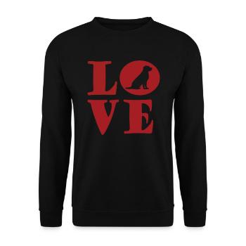 J’adore les chiens - Sweat-shirt Unisexe - noir - Devant - Alina (178cm) & Michal (187cm)