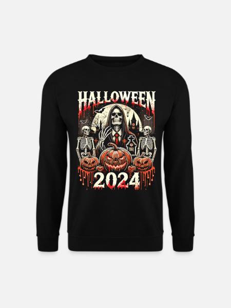 Halloween 2024 avec la Faucheuse - Sweat-shirt Unisexe - noir