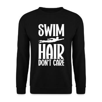 Swimming Water Sports Pool Swimming Swimmers - Unisex Sweatshirt - black - Front - Alina (178cm) & Michal (187cm)