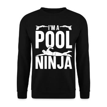Swimming Water Sports Pool Swimming Swimmers - Unisex Sweatshirt - black - Front - Alina (178cm) & Michal (187cm)