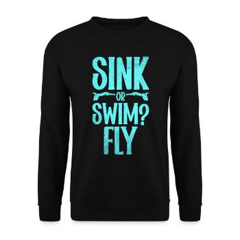 Swimming Water Sports Pool Swimming Swimmers - Unisex Sweatshirt - black - Front - Alina (178cm) & Michal (187cm)