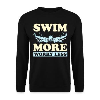 Swimming Water Sports Pool Swimming Swimmers - Unisex Sweatshirt - black - Front - Alina (178cm) & Michal (187cm)