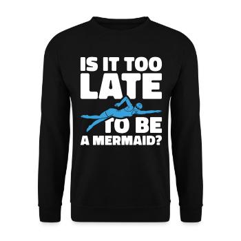 Swimming Water Sports Pool Swimming Swimmers - Unisex Sweatshirt - black - Front - Alina (178cm) & Michal (187cm)