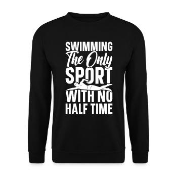 Swimming Water Sports Pool Swimming Swimmers - Unisex Sweatshirt - black - Front - Alina (178cm) & Michal (187cm)