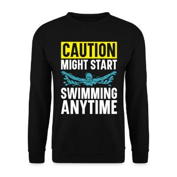 Swimming Water Sports Pool Swimming Swimmers - Unisex Sweatshirt - black - Front - Alina (178cm) & Michal (187cm)