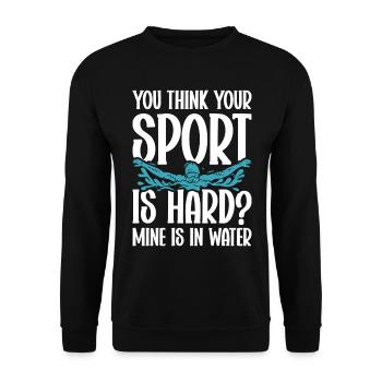 Swimming Water Sports Pool Swimming Swimmers - Unisex Sweatshirt - black - Front - Alina (178cm) & Michal (187cm)